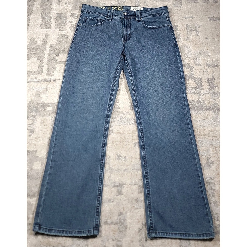 TK Axel Jeans Mens 34x30 Slim Boot Cut Medium Wash Blue Denim‎ Stretch